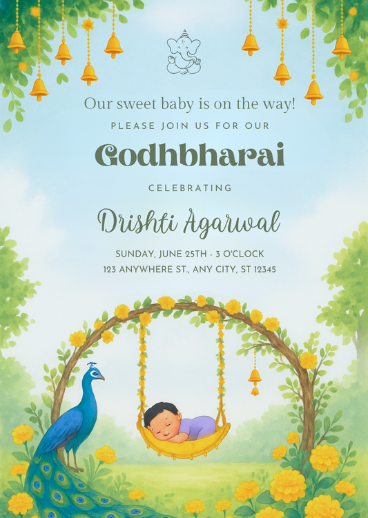 Swing Godhbharai Invite