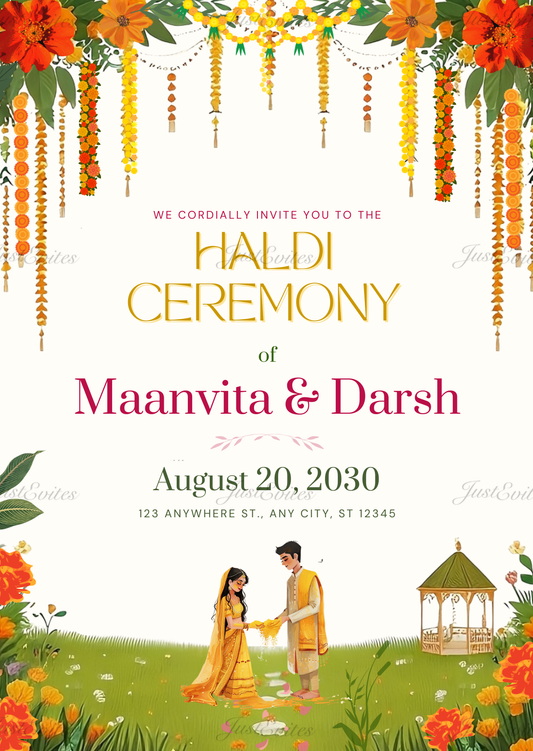 Haldi Hues Invite