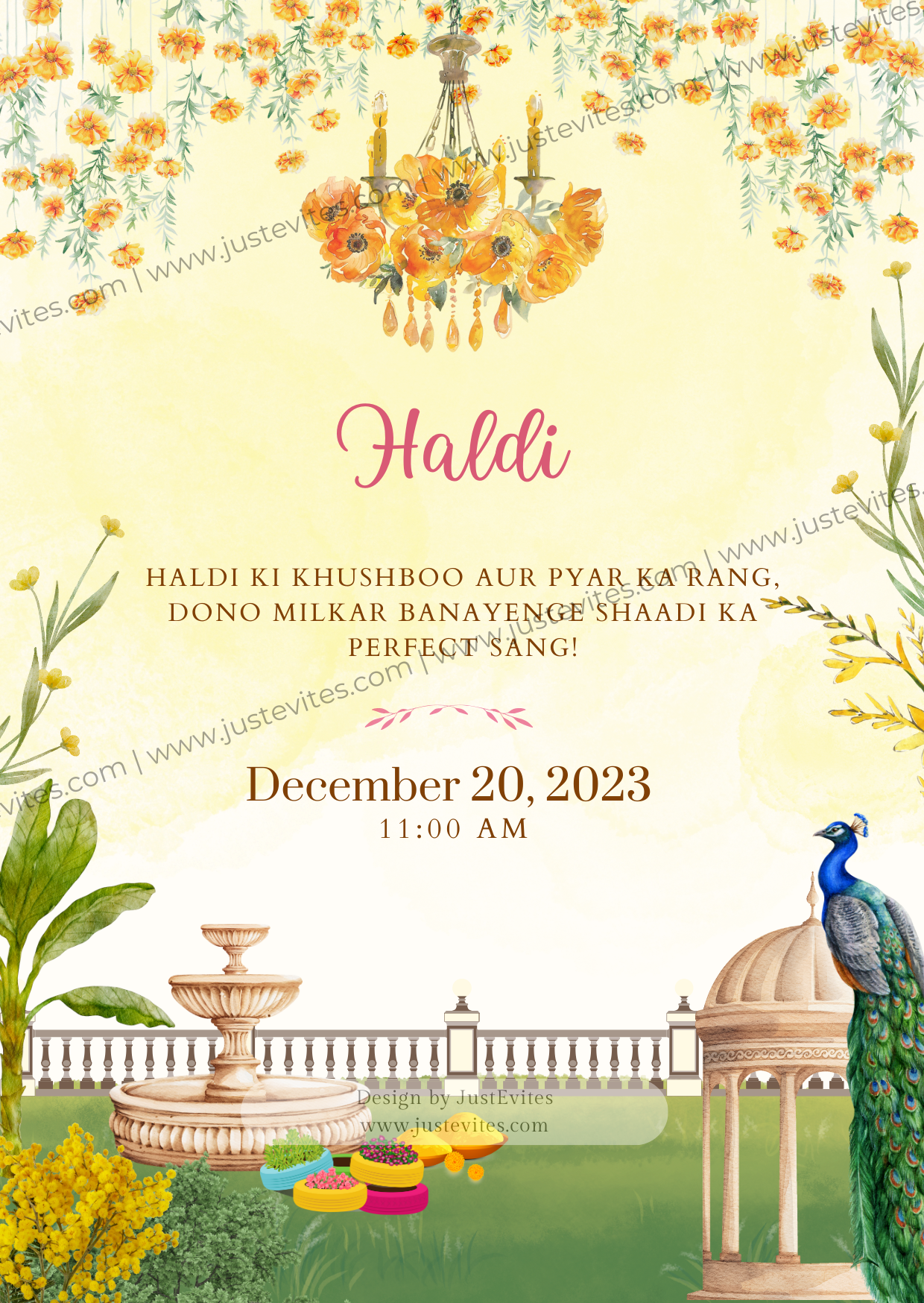 Haldi ki Holi Invitation
