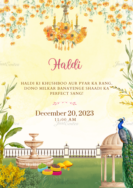 Haldi ki Holi Invitation