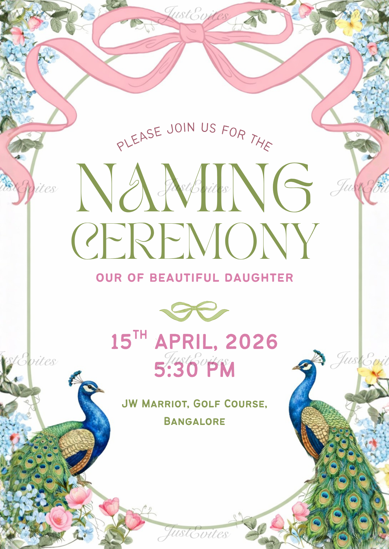 Peacock Naamkaran Girl