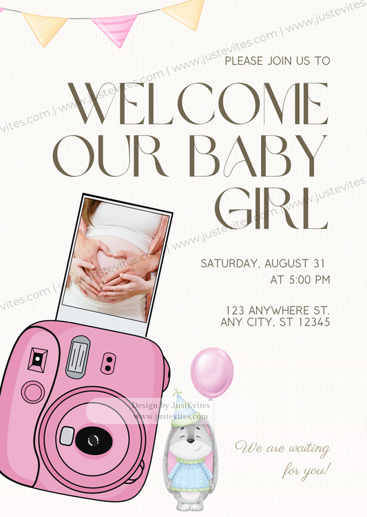 Polaroid Style Baby Welcome