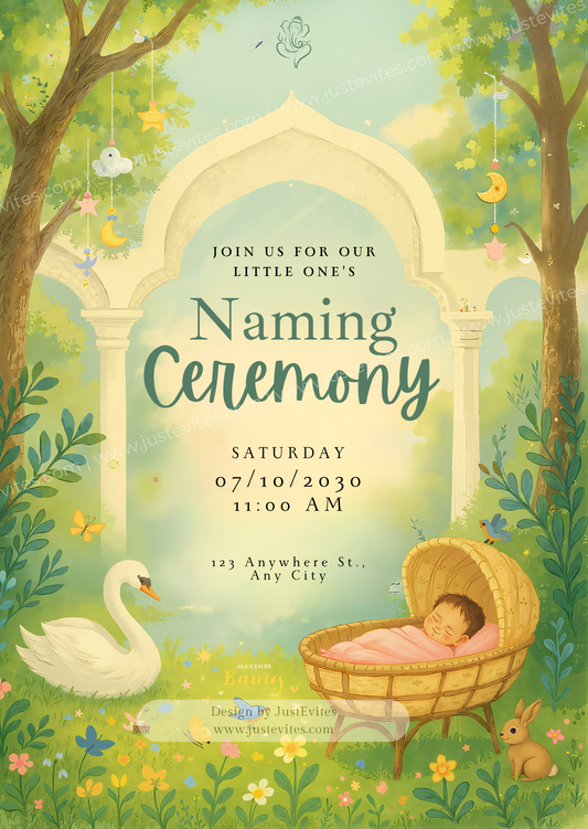 Baby Cot Naamkaran Invite